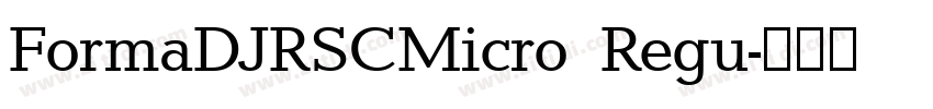 FormaDJRSCMicro Regu字体转换